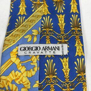 gorgeous vintage Giorgio Armani colorful geometric patterns all silk tie